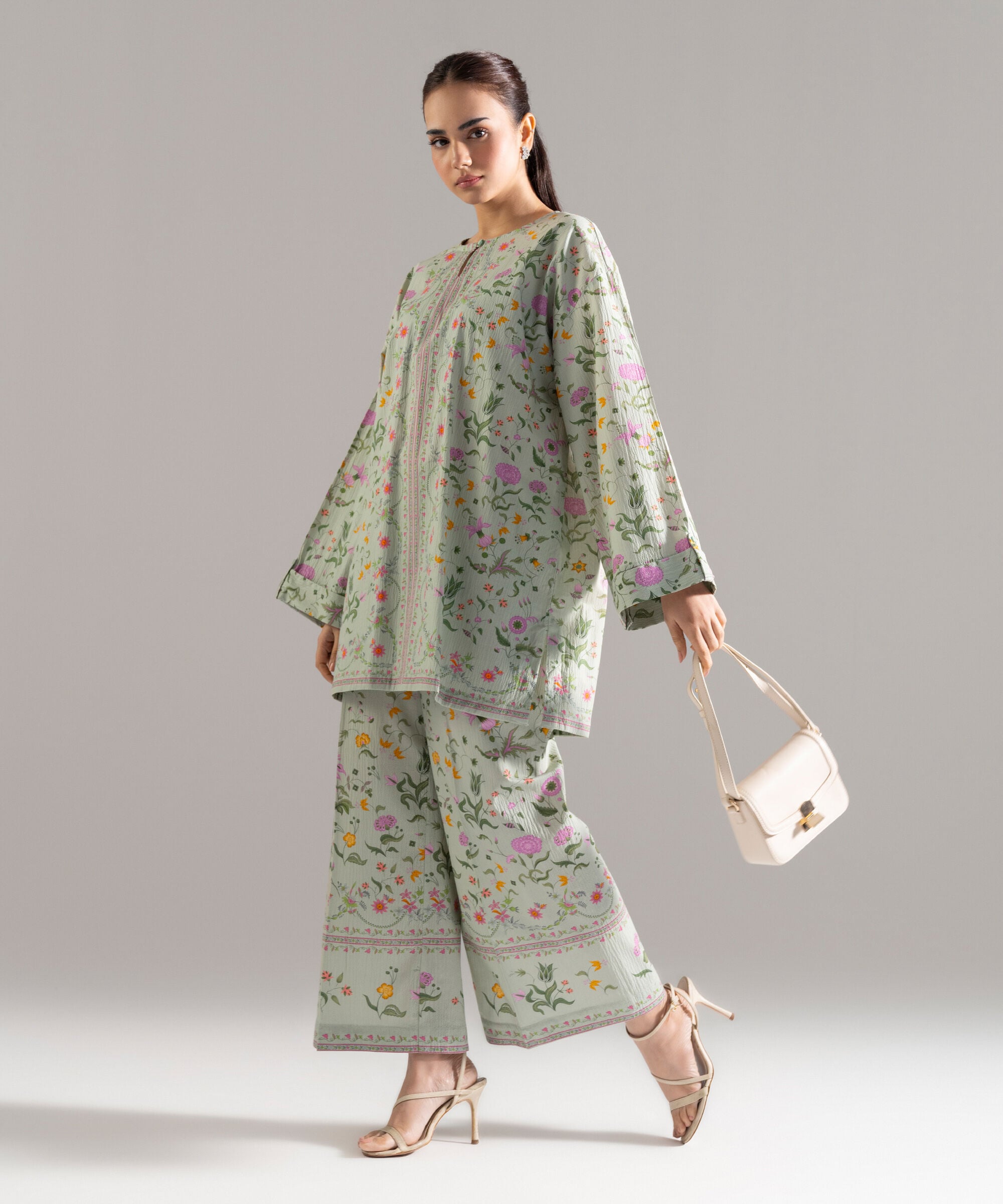 2 Piece - Printed Seersucker Suit PR26CASTV821