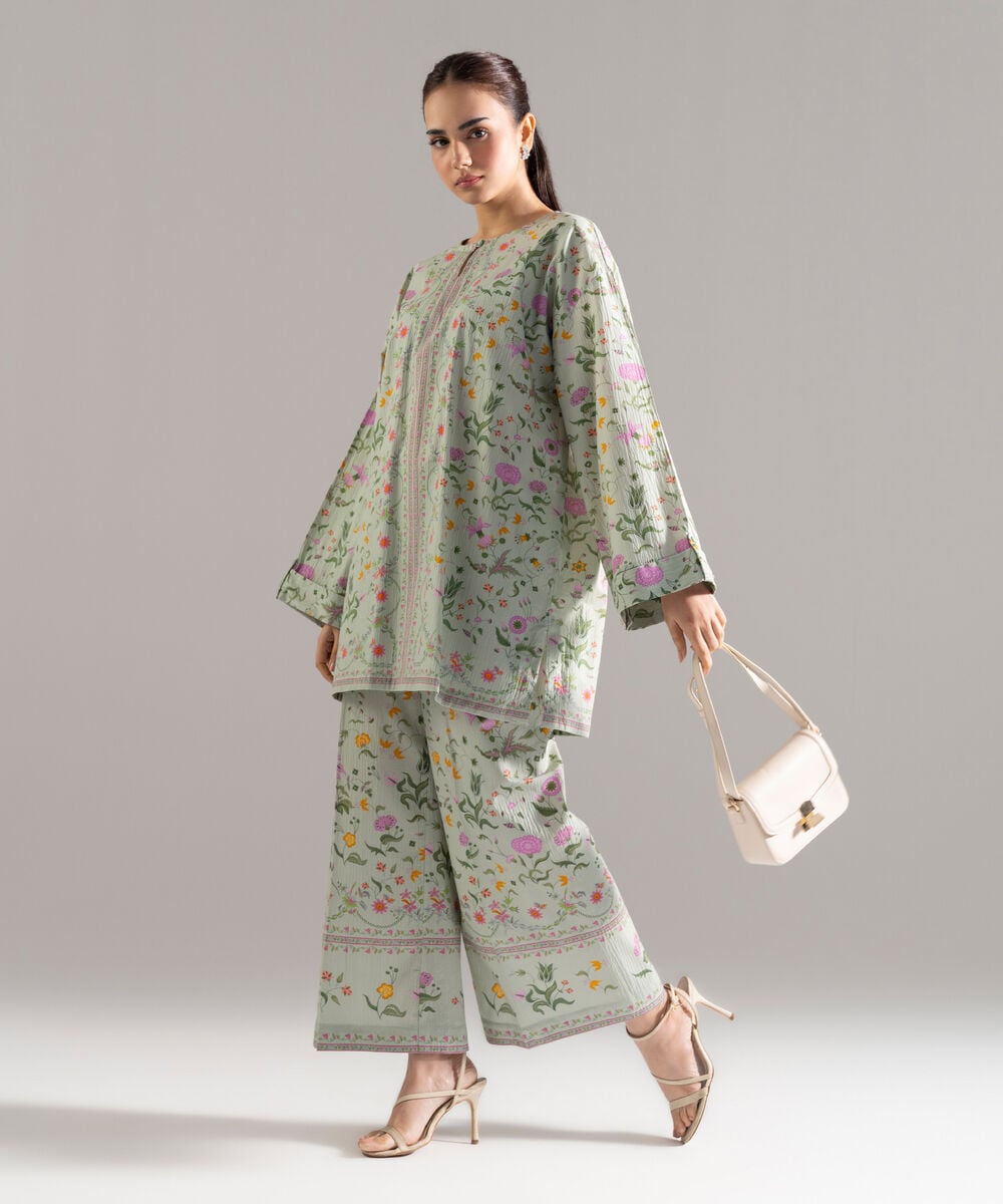 2 Piece - Printed Seersucker Suit PR26CASTV821