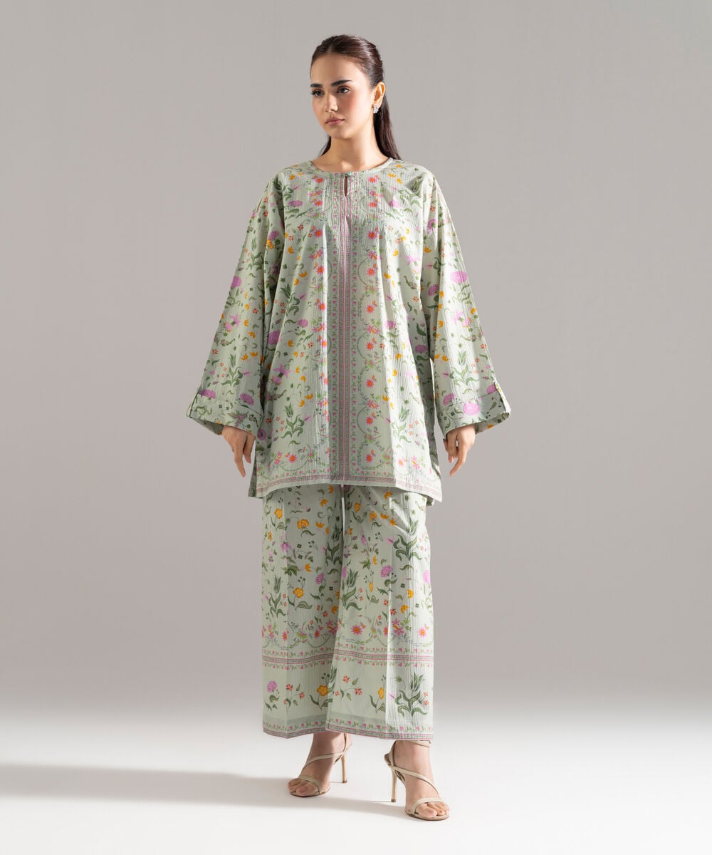 2 Piece - Printed Seersucker Suit PR26CASTV821
