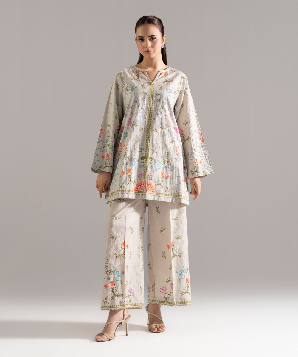 2 Piece - Printed Seersucker Suit PR26CASTV822