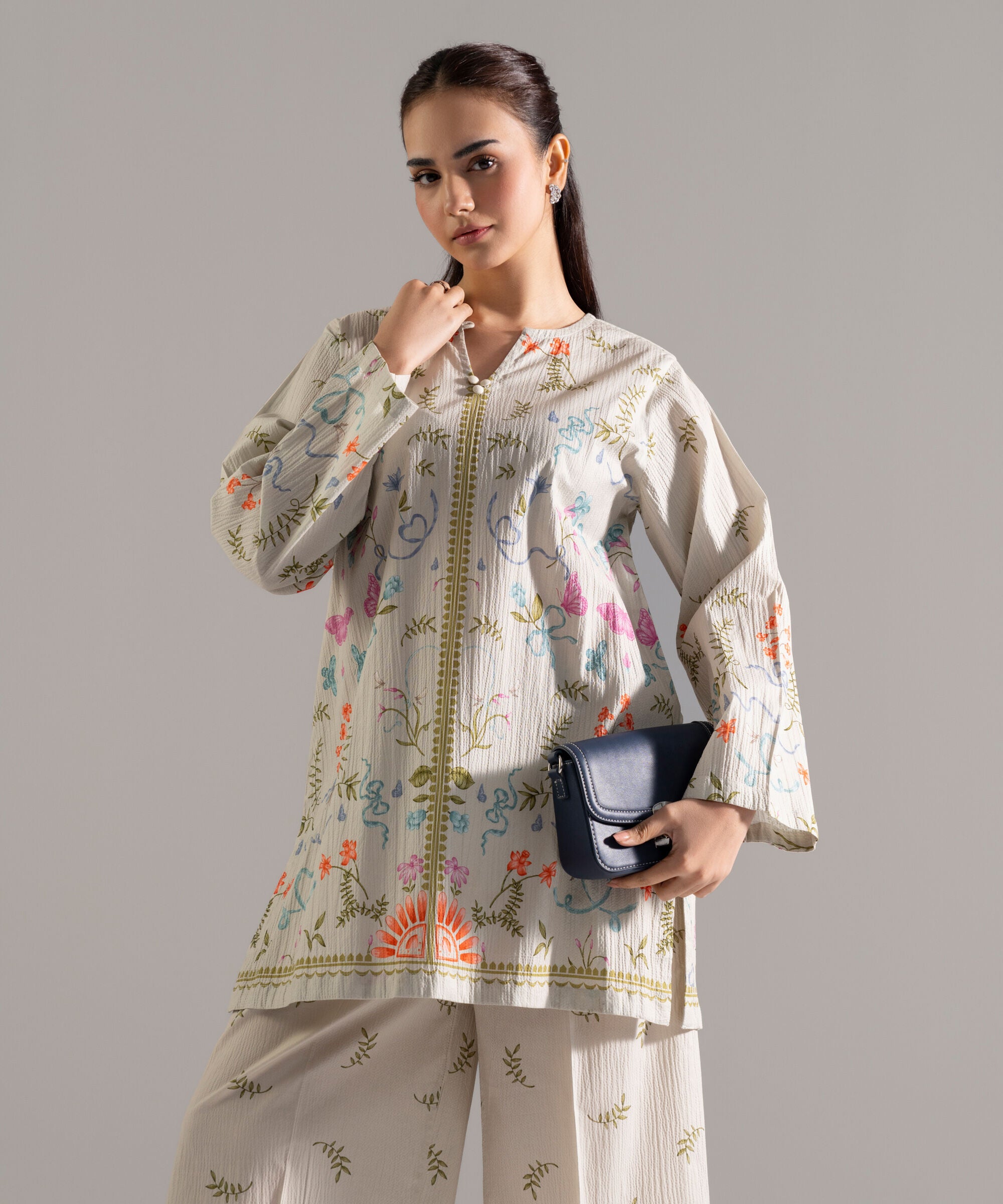 2 Piece - Printed Seersucker Suit PR26CASTV822