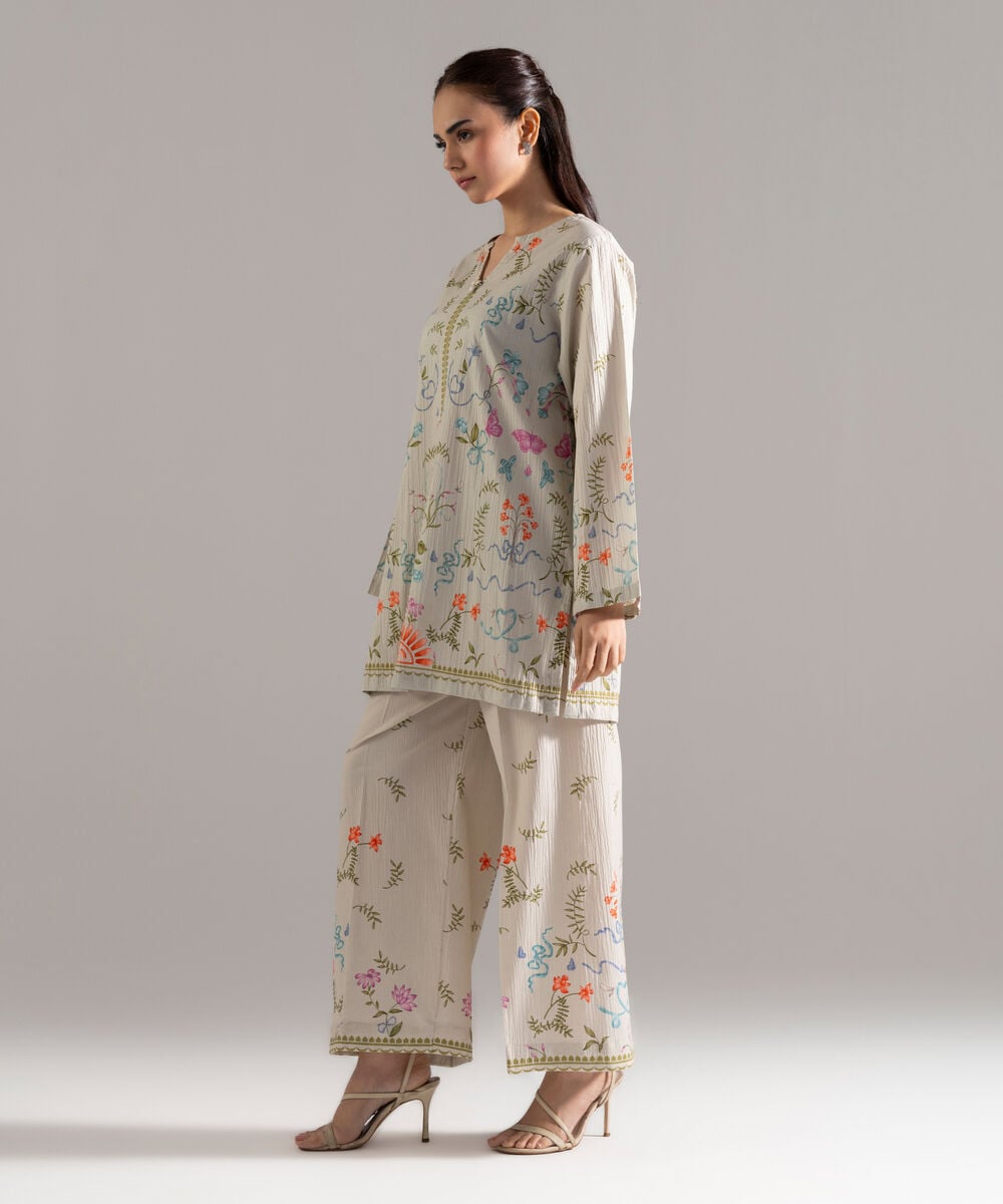 2 Piece - Printed Seersucker Suit PR26CASTV822