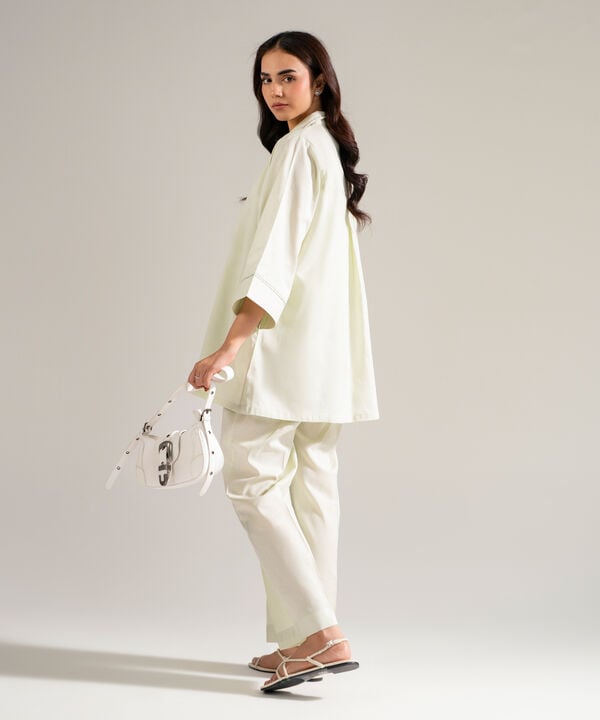2 Piece - Solid Cotton Linen Suit