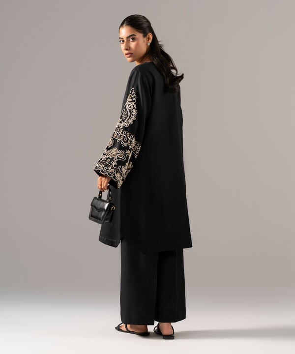 2 Piece - Embroidered Cotton Linen Suit