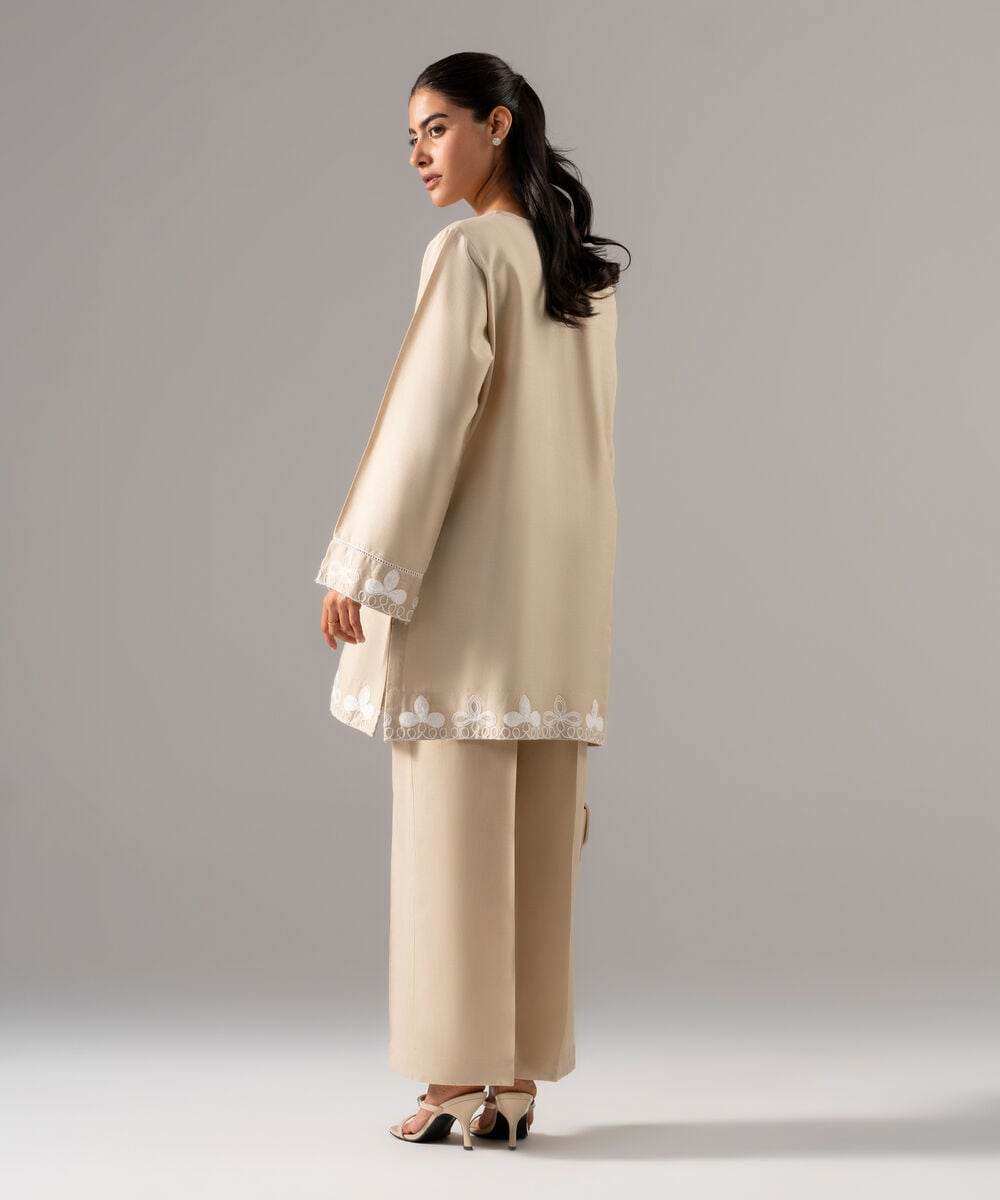2 Piece - Embroidered Cotton Linen Suit PR26SCSTV811