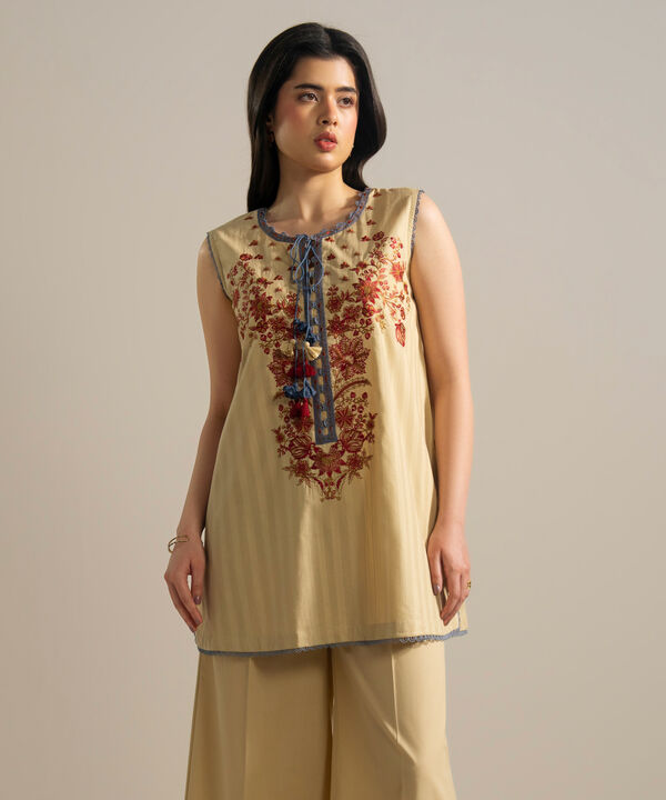 Embroidered Leno Kara Shirt