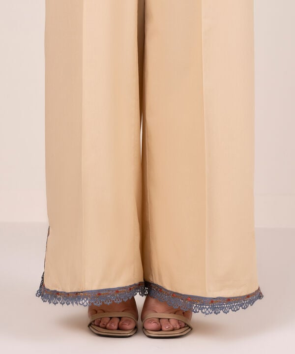 Solid Cambric Flared Pants