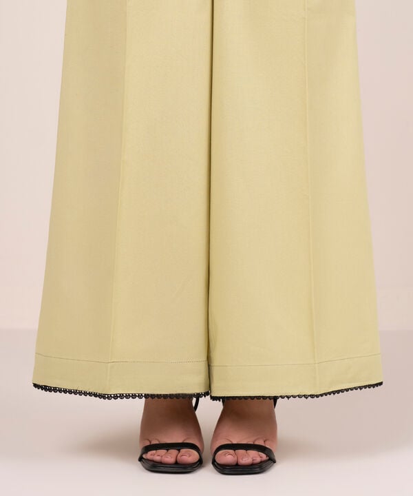 Solid Cambric Flared Pants