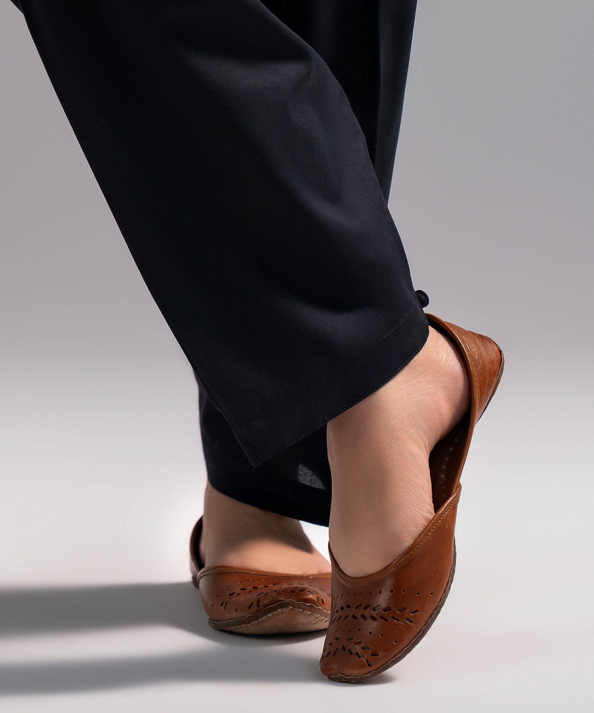 Women's RTW Cambric Solid Black Shalwar