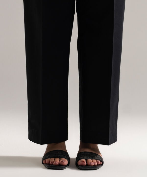Solid Cambric Straight Pants