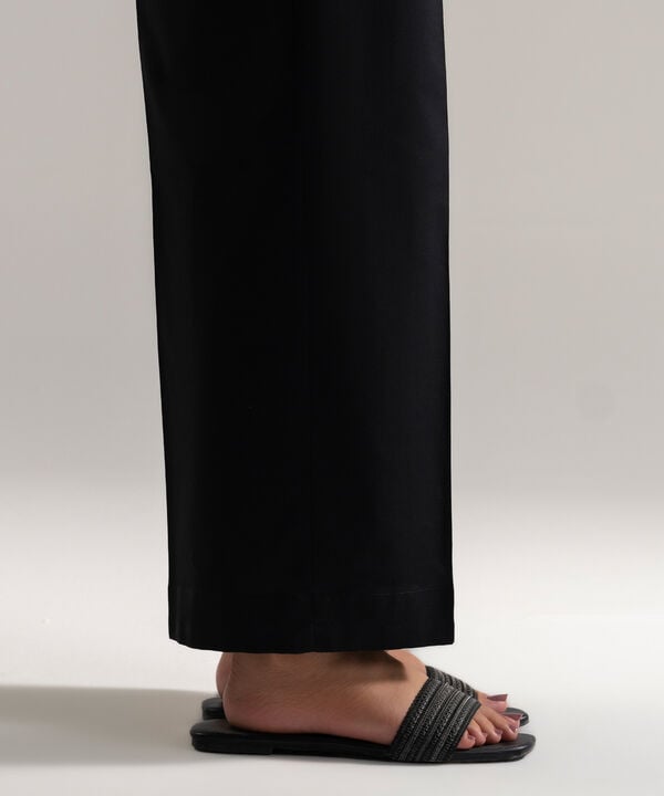 Solid Cambric Straight Pants