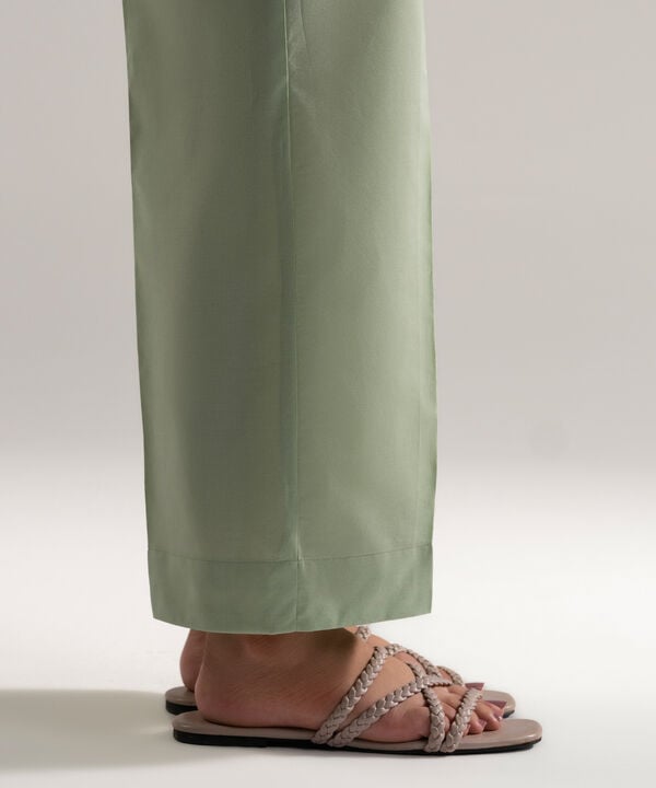 Solid Cambric Straight Pants