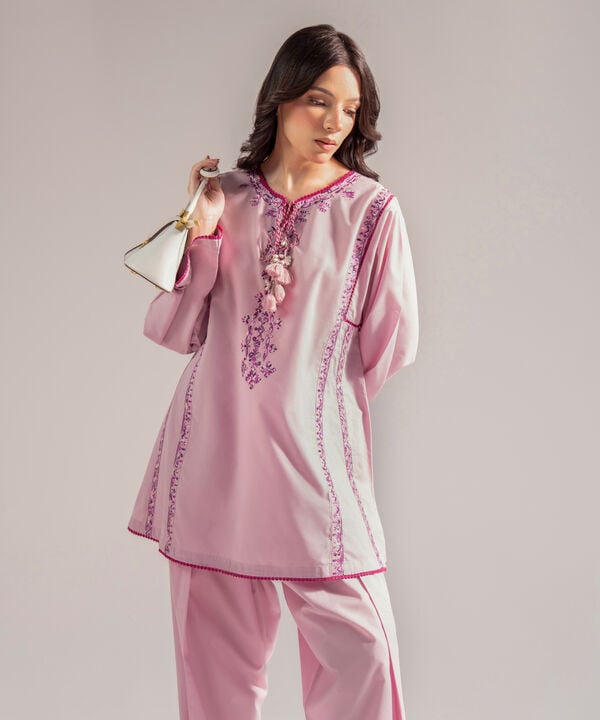Embroidered Zari Lawn Shirt