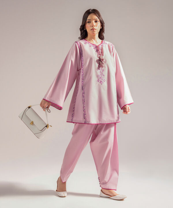Embroidered Zari Lawn Shirt