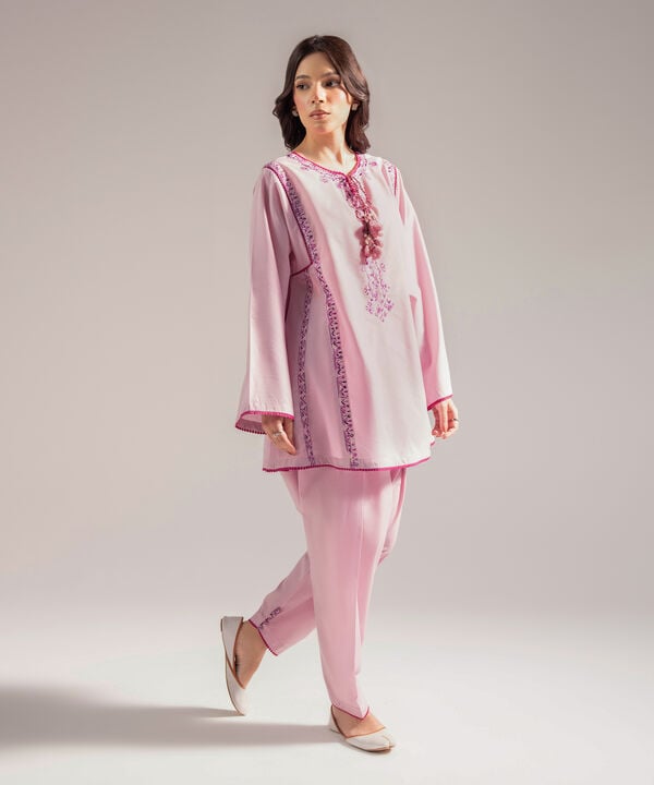 Embroidered Zari Lawn Shirt