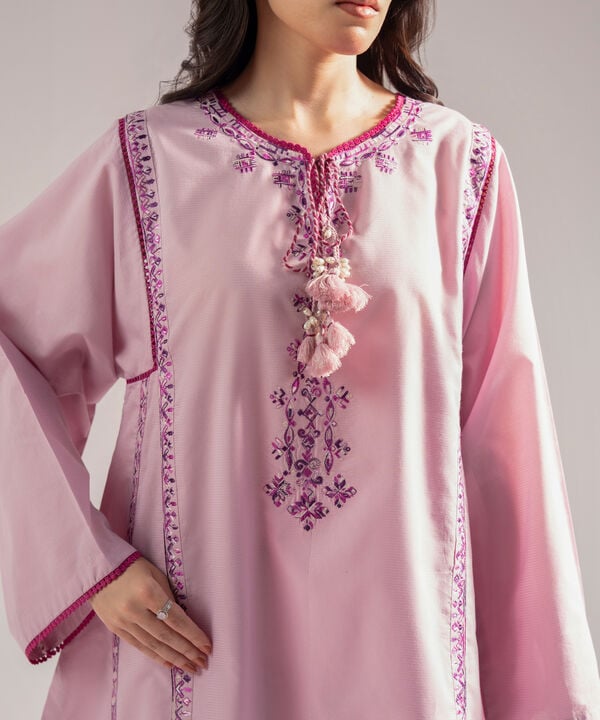 Embroidered Zari Lawn Shirt