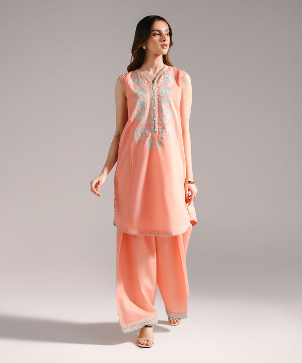 Embroidered Zari Lawn Shirt