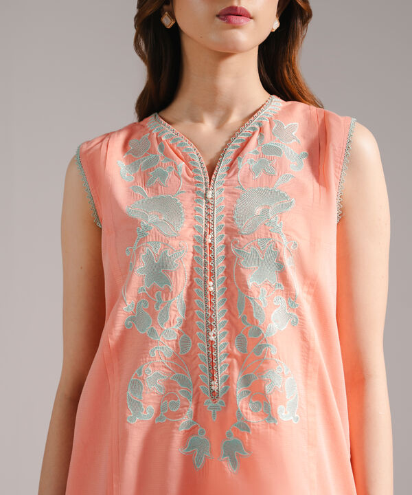 Embroidered Zari Lawn Shirt