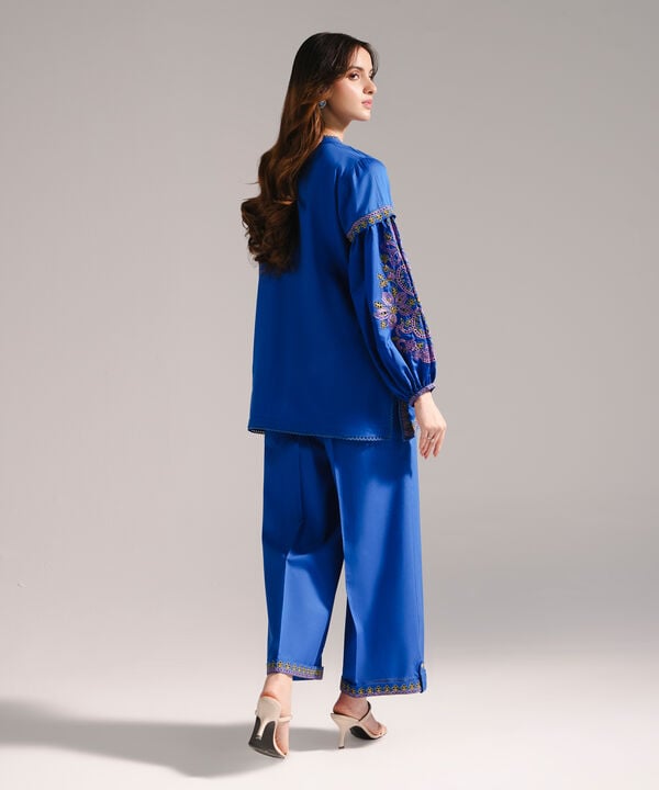 Embroidered Cotton Satin Shirt