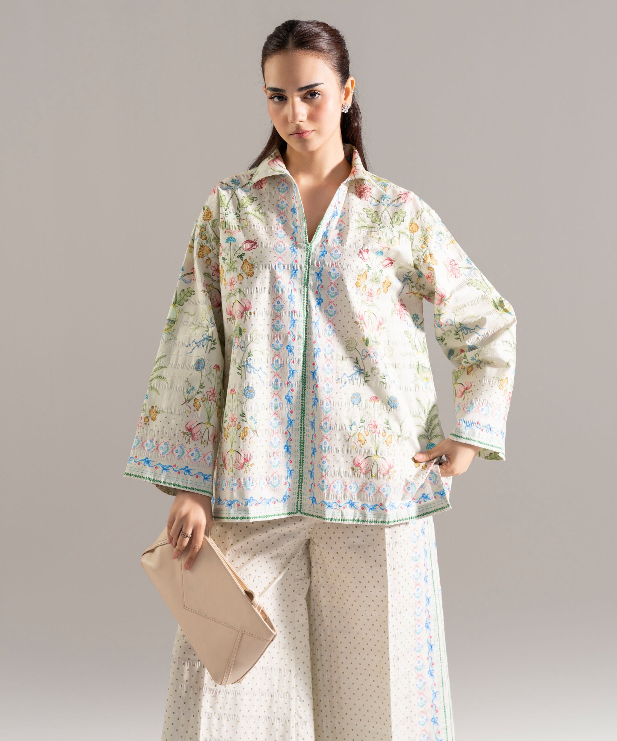 Printed Seersucker Shirt PRASTFRV818S