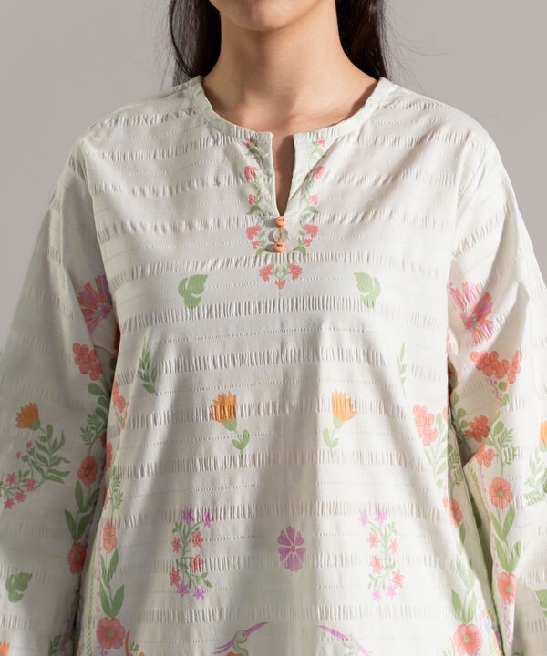 Printed Seersucker Shirt
