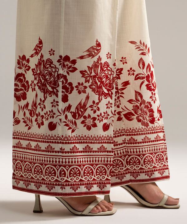Printed Crosshatch Culottes