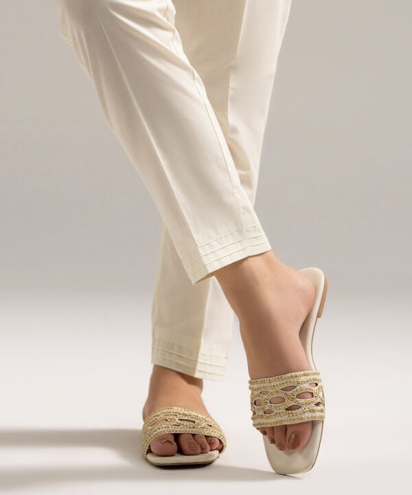 Solid Cambric Straight Pants