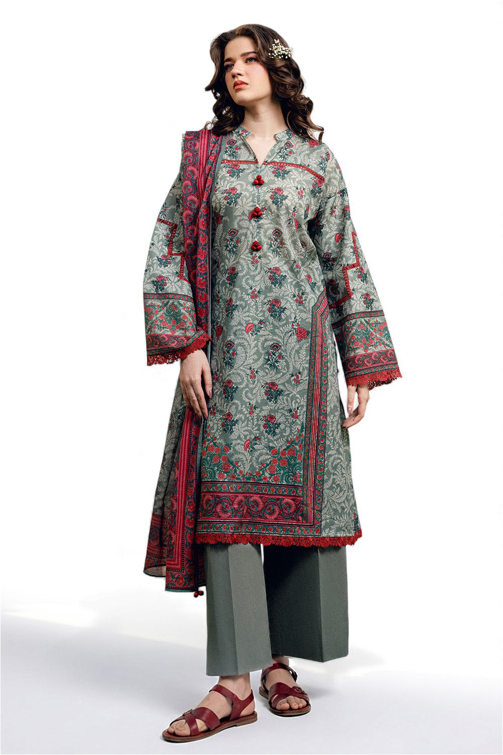 3 PIece Printed Lawn Suit