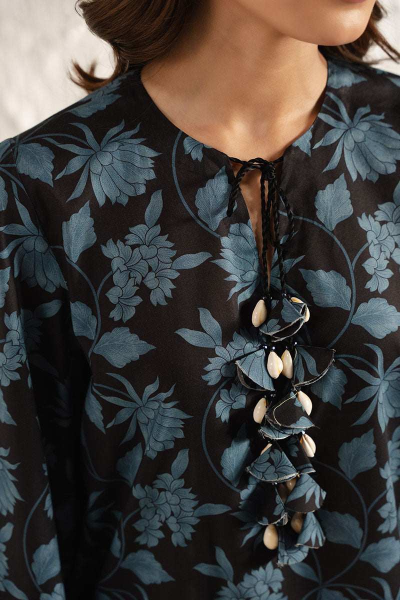 BLACK CHARM PRINTED LAWN SHIRT