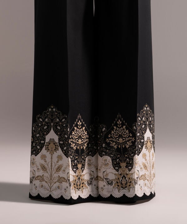 Printed Cambric Flared Pants