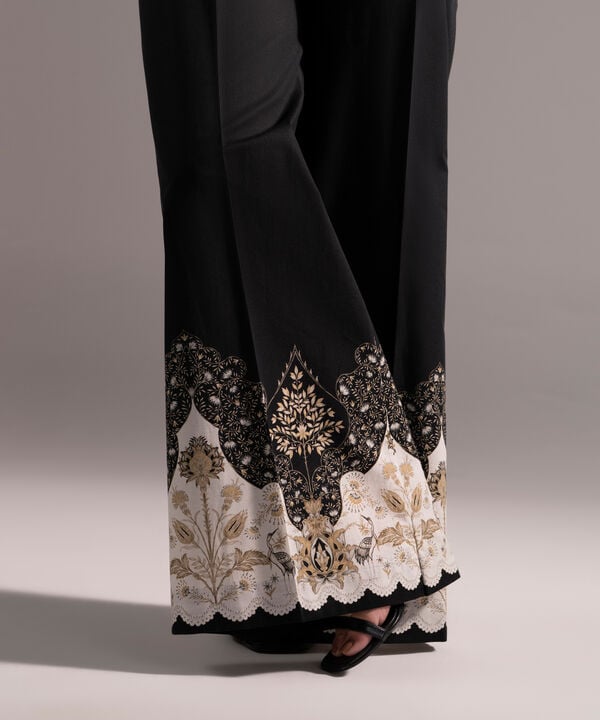 Printed Cambric Flared Pants