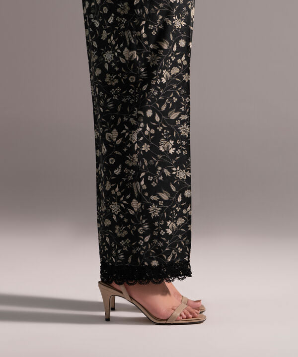 Printed Cambric Straight Pants
