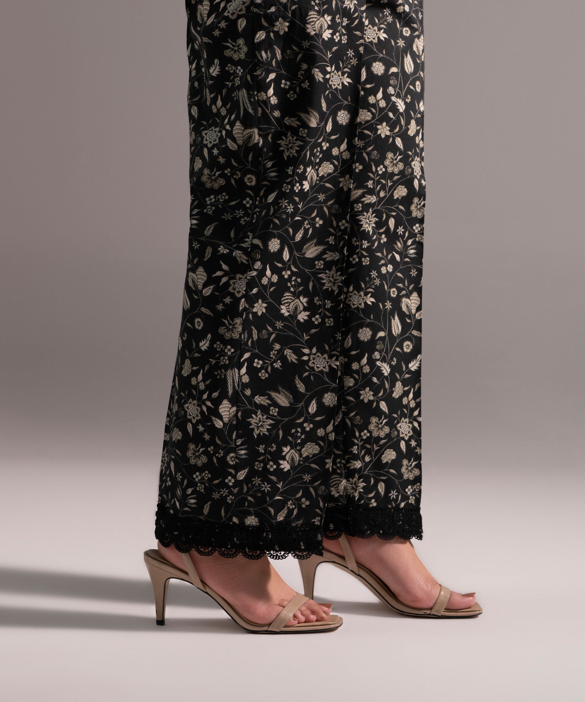 Printed Cambric Straight Pants