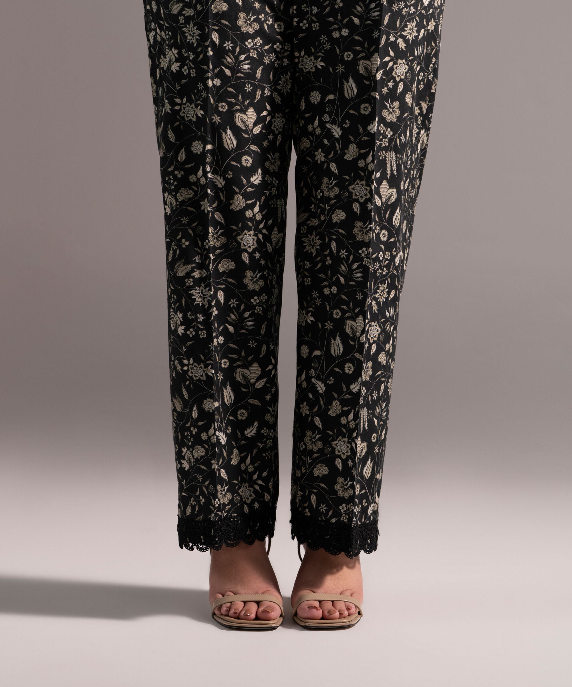 Printed Cambric Straight Pants
