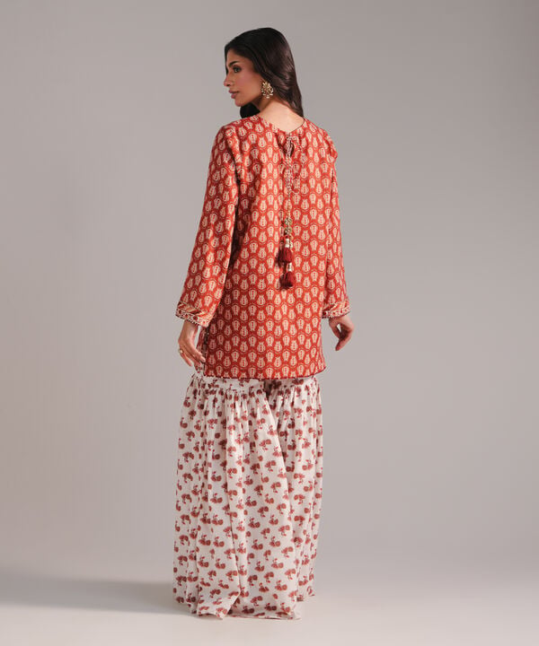 2 Piece - Printed Cotton Suit