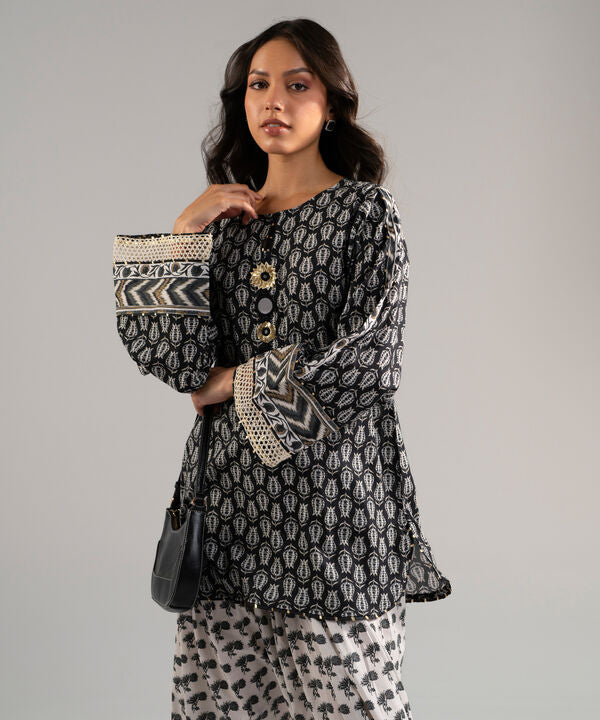 2 Piece - Printed Dobby Suit