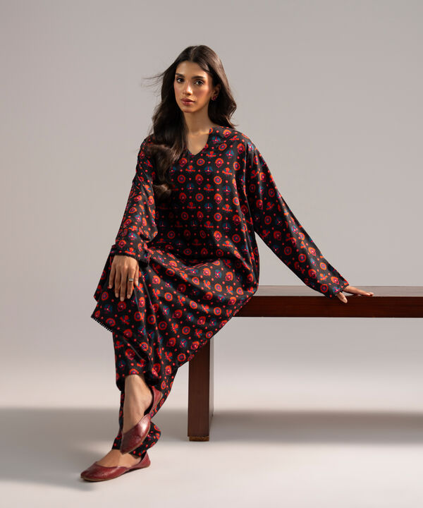 2 Piece - Printed Arabic Lawn Suit