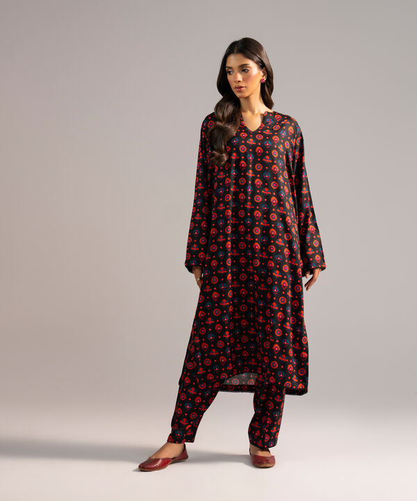 2 Piece - Printed Arabic Lawn Suit