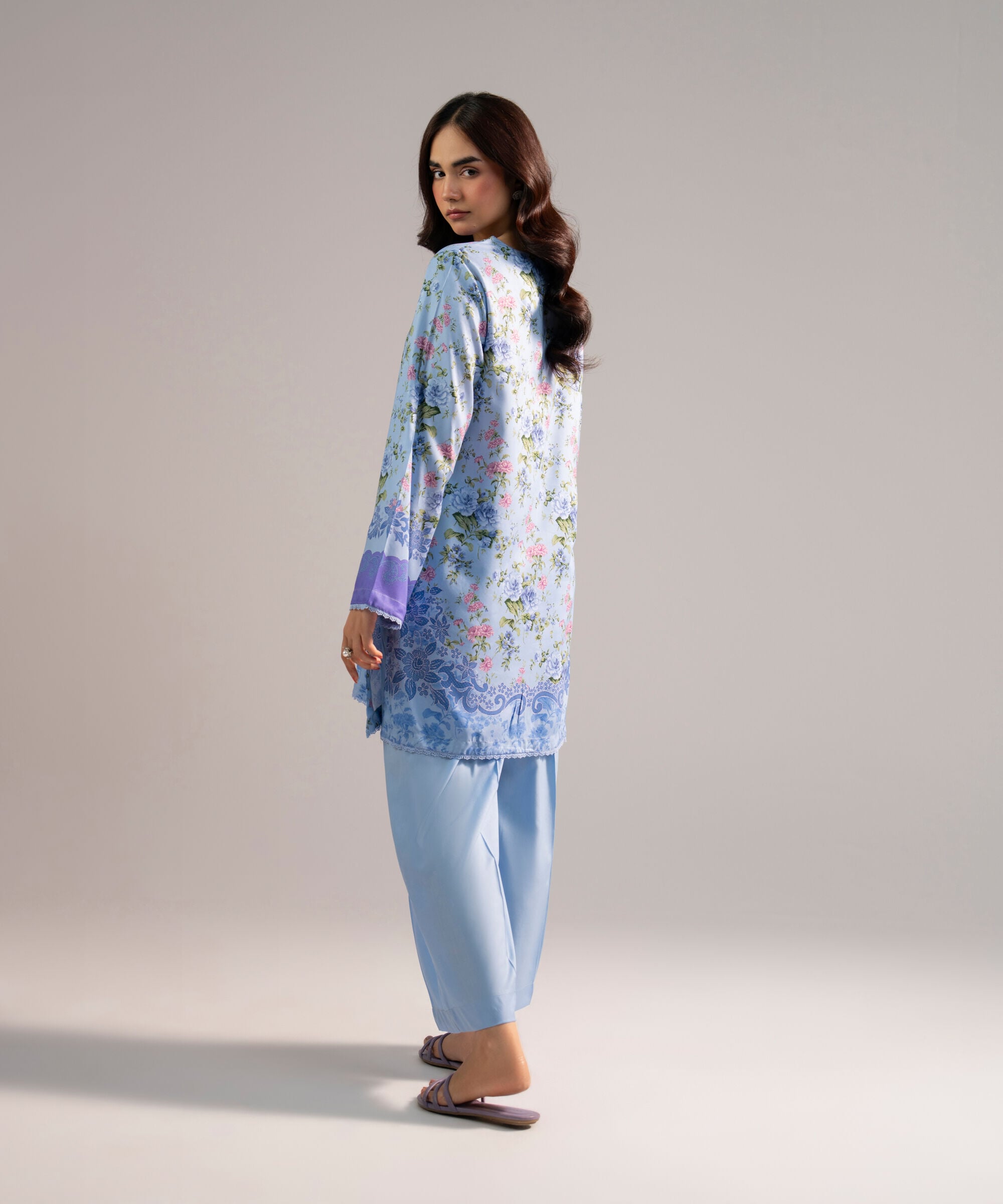 2 Piece - Printed Arabic Lawn Suit