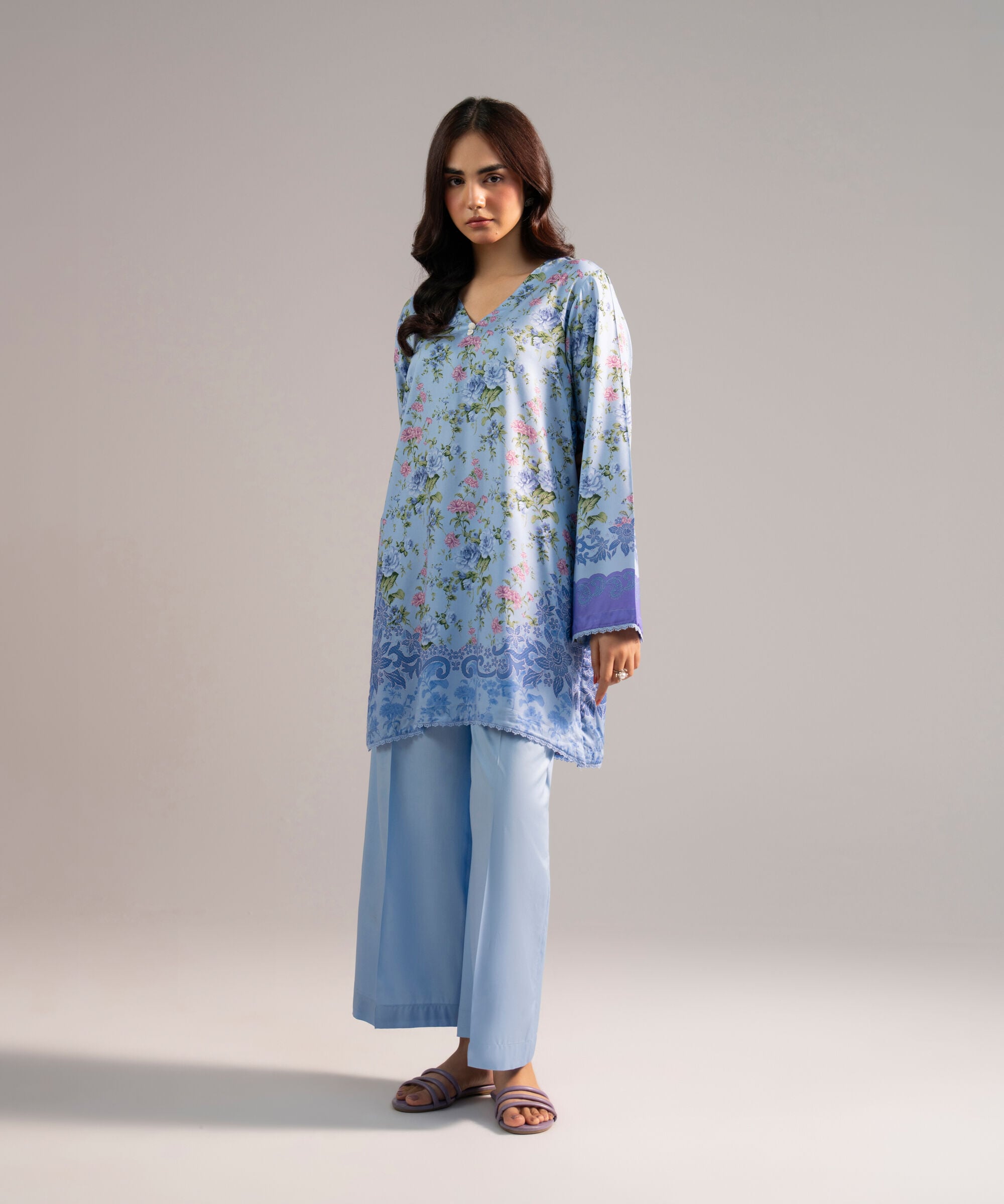 2 Piece - Printed Arabic Lawn Suit
