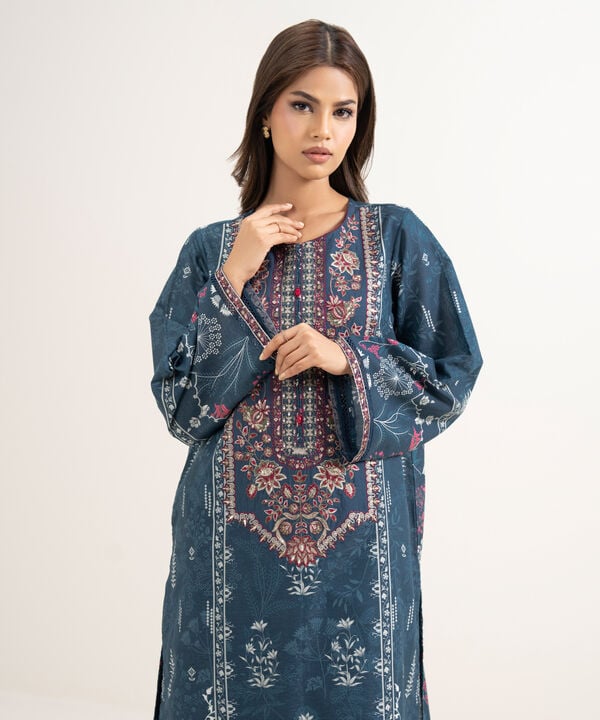 Embroidered Zari Cotton Shirt