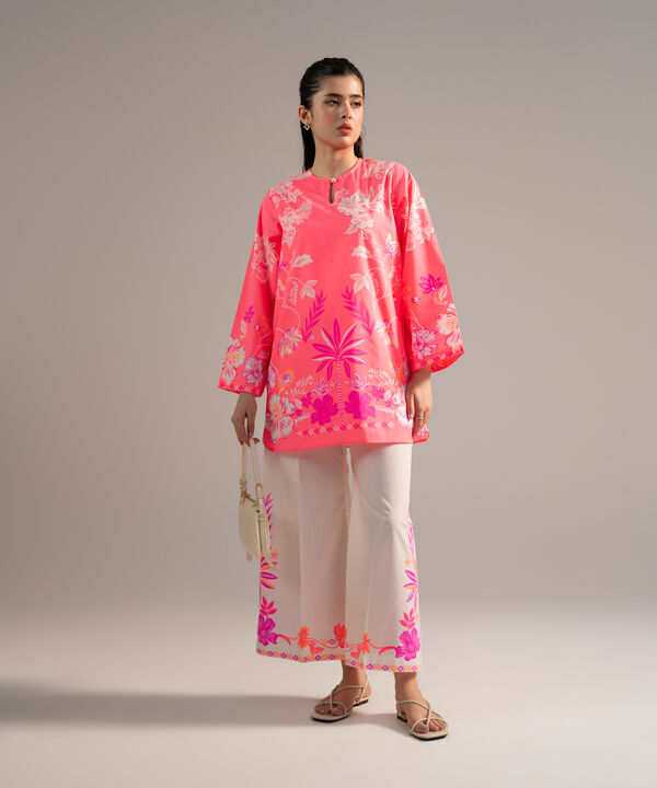 2 Piece - Printed Dobby Suit