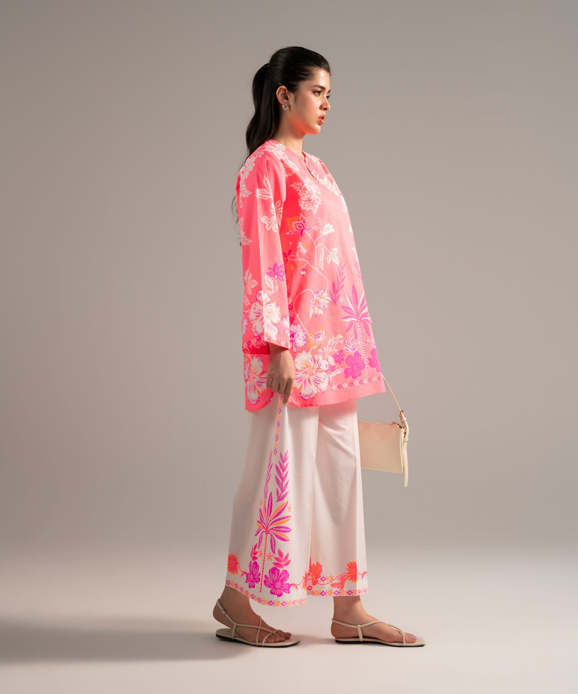 2 Piece - Printed Dobby Suit