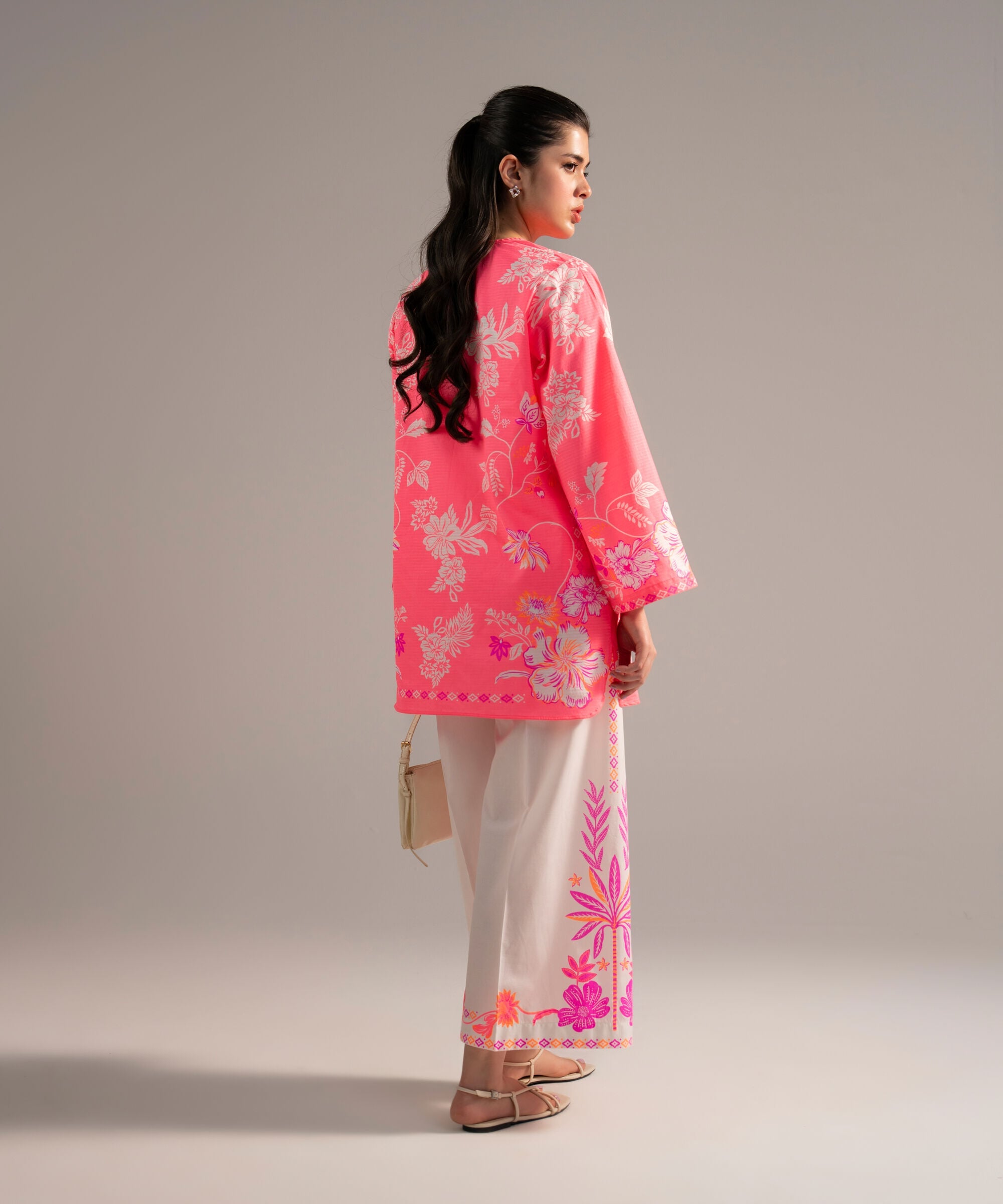 2 Piece - Printed Dobby Suit