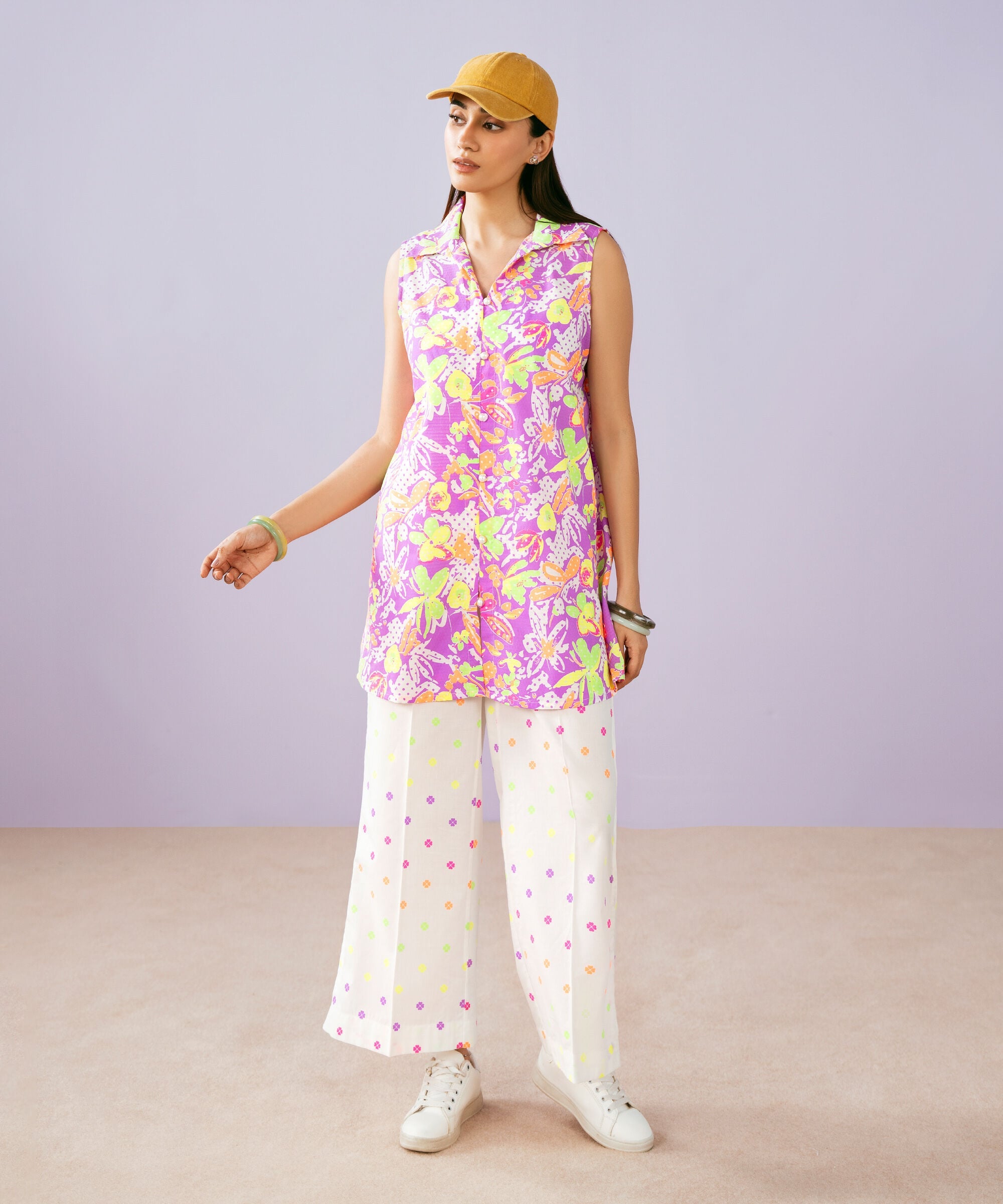 2 Piece - Printed Dobby Suit