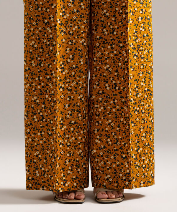 Printed Cambric Straight Pants