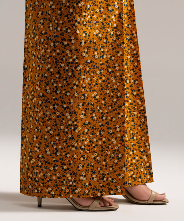 Printed Cambric Straight Pants
