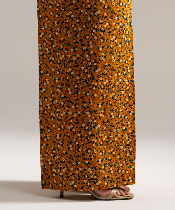 Printed Cambric Straight Pants