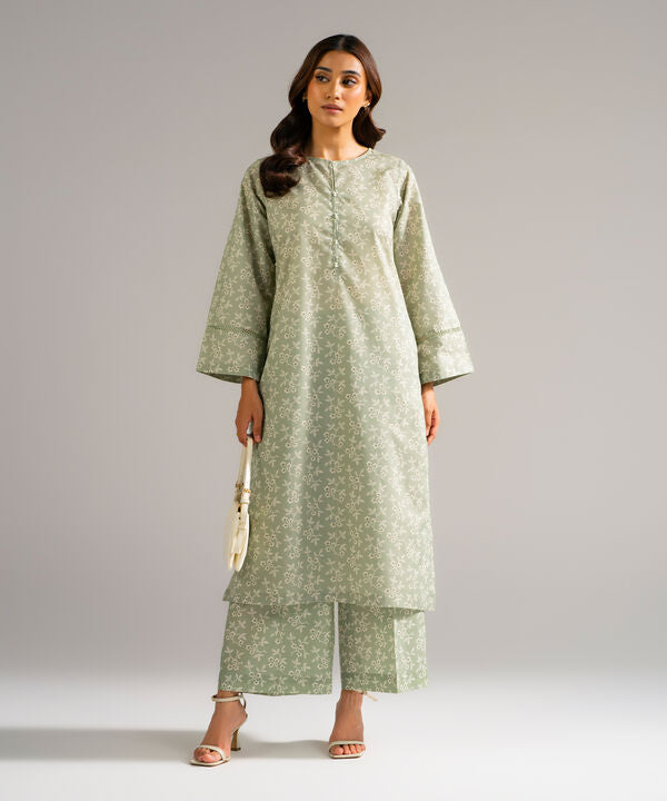 Printed Zari Lawn Shirt