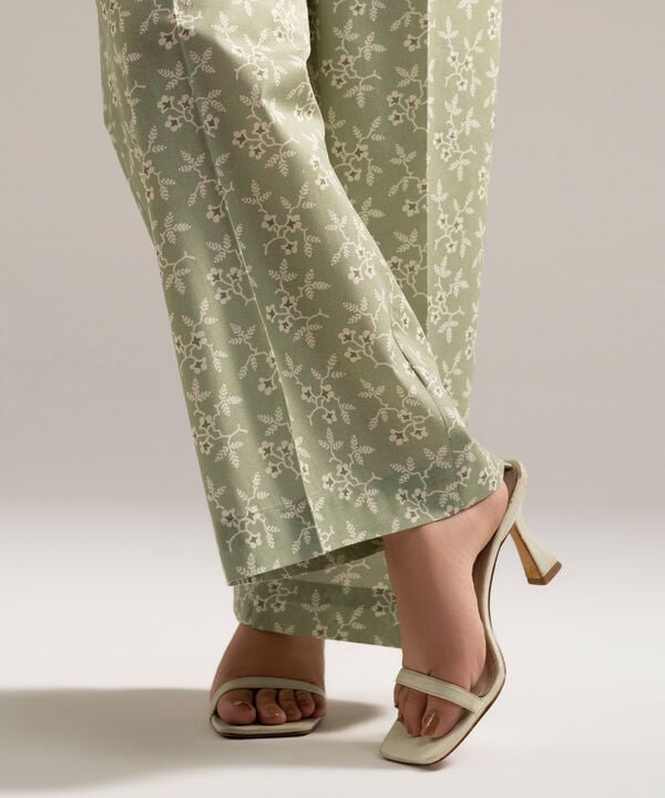Printed Cambric Straight Pants